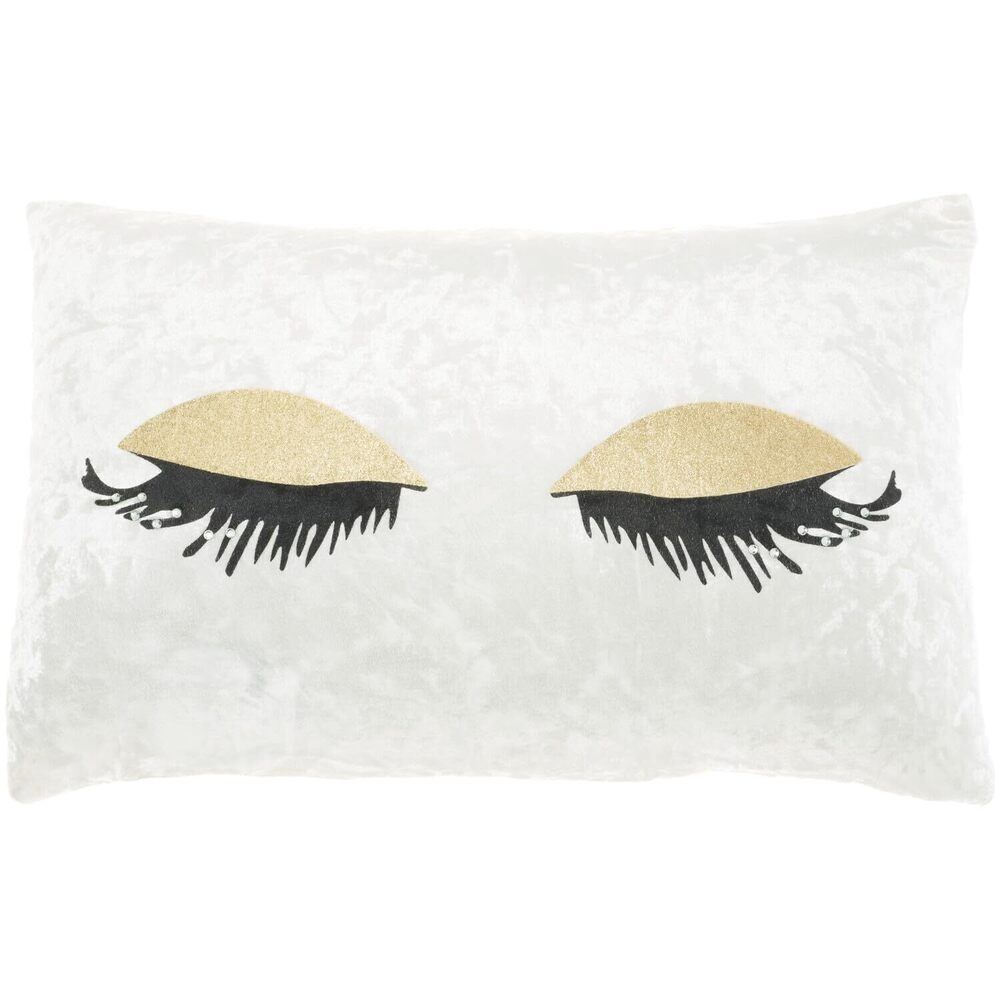 6521 Luminescence Glam Lashes Gold 12" x 18" Throw Pillow
